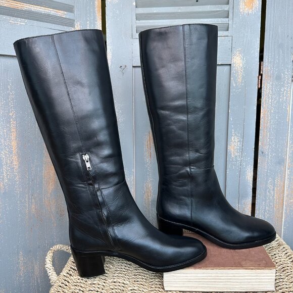 Madewell The Francie Tall Boot True Black Sz 9 NWOB - Picture 8 of 16